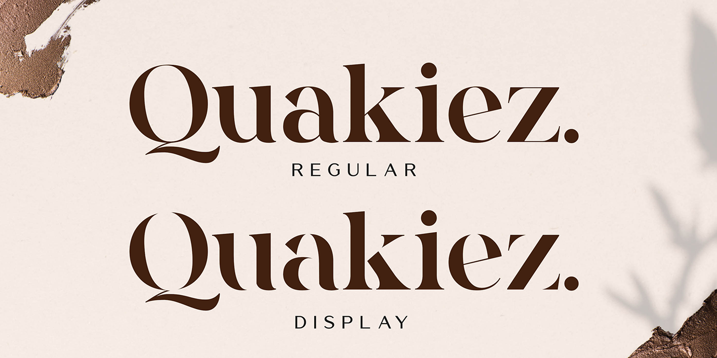 Beispiel einer Quakiez Regular-Schriftart